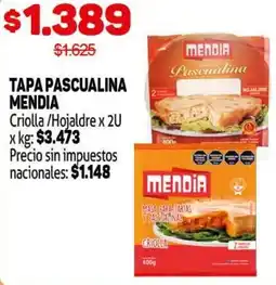 Makro Mendia tapa pascualina oferta
