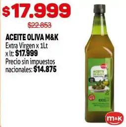Makro M&K aceite oliva extra virgen oferta