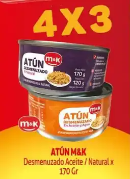 Makro M&k atún desmenuzado aceite / natural oferta