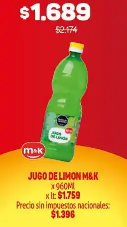 Makro M&K jugo de limon oferta
