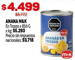 Makro M&K anana en trozos oferta