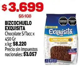 Makro Bizcochuelo exquisita chocolate s/tacc oferta