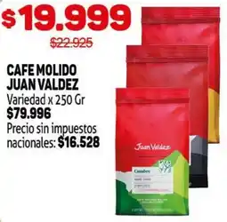 Makro CAFE MOLIDO JUAN VALDEZ Variedad oferta