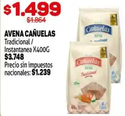 Makro Cañuelas avena tradicional/ instantanea x400g $3.748 tradicional/ instantanea oferta