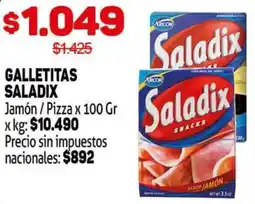 Makro Saladix galletitas jamón / pizza oferta