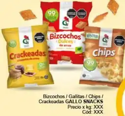 Makro Bizcochos/gallitas / chips/crackeadas gallo snacks oferta
