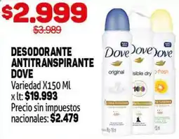 Makro Dove desodorante antitranspirante variedad oferta