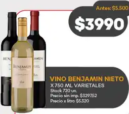 Supermercados Tadicor Benjamin nieto vino varietales oferta