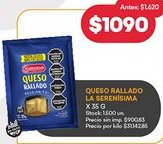 Supermercados Tadicor La serenísima queso rallado oferta