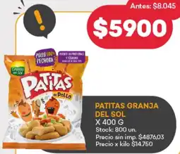 Supermercados Tadicor Patitas granja del sol oferta