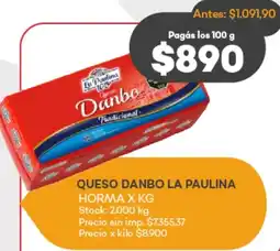 Supermercados Tadicor La paulina queso danbo horma oferta