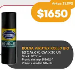 Supermercados Tadicor Virutex bolsa rollo bio oferta
