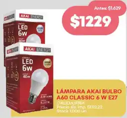 Supermercados Tadicor Akai bulbo lámpara oferta