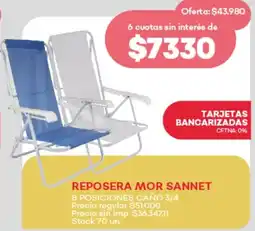 Supermercados Tadicor Reposera mor sannet oferta