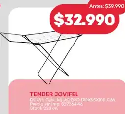 Supermercados Tadicor Tender jovifel de pie c/alas acero oferta