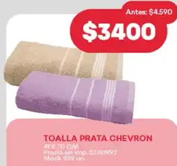 Supermercados Tadicor Chevron toalla prata oferta