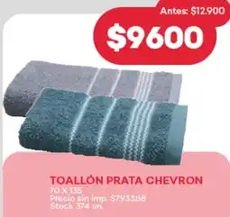 Supermercados Tadicor Toallón prata chevron oferta