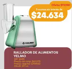 Supermercados Tadicor Yelmo rallador de alimentos oferta