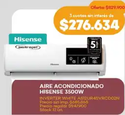 Supermercados Tadicor Hisense aire acondicionado oferta