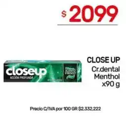 Nini Mayorista Close up cr.dental menthol oferta