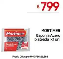 Nini Mayorista Mortimer esponja acero plateada oferta