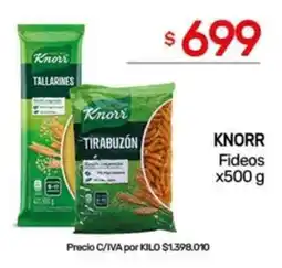 Nini Mayorista Knorr fideos oferta