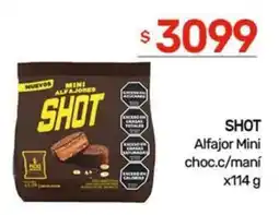 Nini Mayorista Shot alfajor mini choc.c/maní oferta