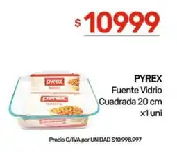Nini Mayorista Pyrex fuente vidrio quadrada 20 cm oferta