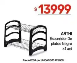 Nini Mayorista Arthi escurridor de platos negro oferta