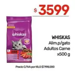 Nini Mayorista Whiskas alimento para gato adultos carne oferta