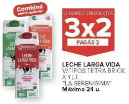 Carrefour Leche larga vida v/tipos tetra brick oferta