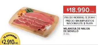 Carrefour Milanesa de nalga de novillo oferta