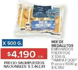 Carrefour Pampa food mix de medallitos empanados prefritos oferta