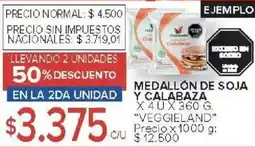 Carrefour Veggieland medallón de soja y calabaza oferta