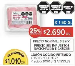 Carrefour Bulnez jamón cocido feteado oferta