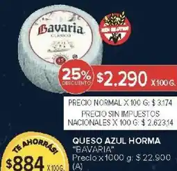 Carrefour Bavaria queso azul horma oferta