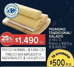 Carrefour PIONONO TRADICIONAL/ SALADO oferta