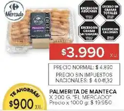 Carrefour El mercado palmerita de manteca oferta
