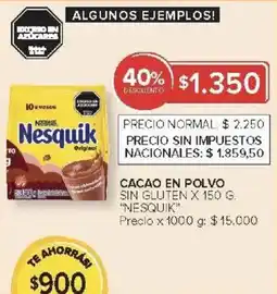 Carrefour Nesquik cacao en polvo sin gluten oferta