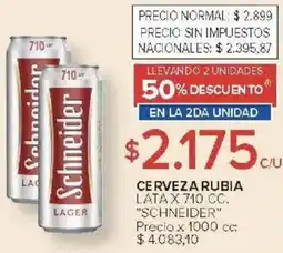 Carrefour Schneider cerveza rubia lata oferta