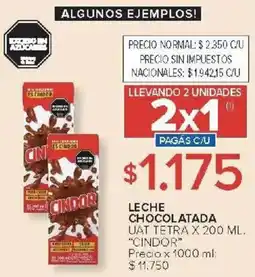 Carrefour Cindor leche chocolatada uat tetra oferta
