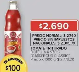 Carrefour Carrefour classic tomate triturado botella oferta