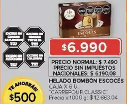 Carrefour Carrefour classic helado bombon escoces caja oferta