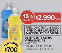 Carrefour Carrefour expert detergente ultra v/fragancias oferta