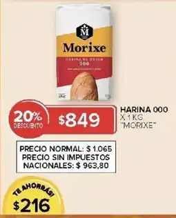 Carrefour Morixe harina 000 oferta