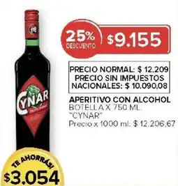 Carrefour Cynar aperitivo con alcohol botella oferta