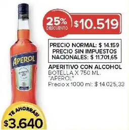 Carrefour Aperol aperitivo con alcohol botella oferta