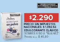 Carrefour Bulnez edulcorante clásico sobres oferta