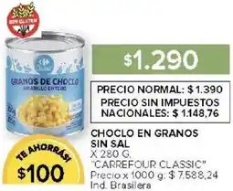Carrefour Carrefour classic choclo en granos sin sal oferta
