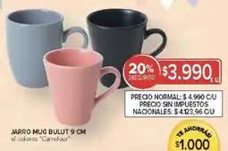 Carrefour Carrefour jarro mug bulut v/ colores oferta